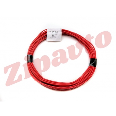 Провод сечением 0,5 кв. мм красный (отрезок 10 м.)