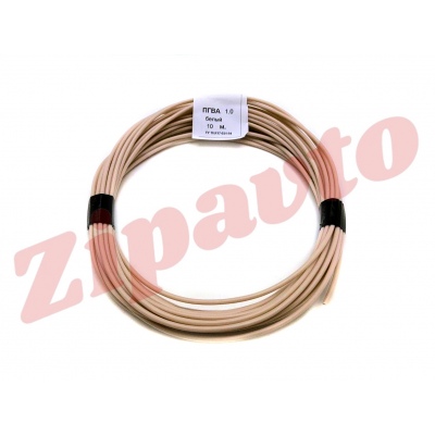 Провод сечением 1,0 кв. мм белый (отрезок 10 м.)
